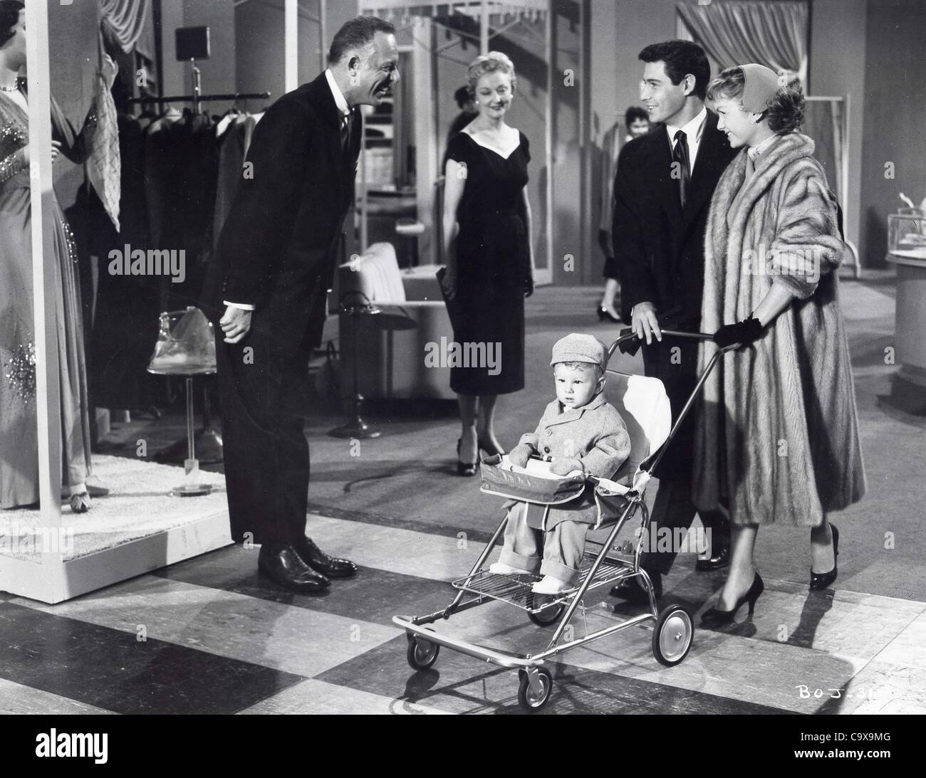EDDIE FISHER with Debbie Reynolds , Bill Goodwin and baby Donald Gray.Bundle of Joy.Supplied by   Photos, inc.(Credit Image: Â© Supplied By Globe Photos, Inc/Globe Photos/ZUMAPRESS.com) Stock Photo