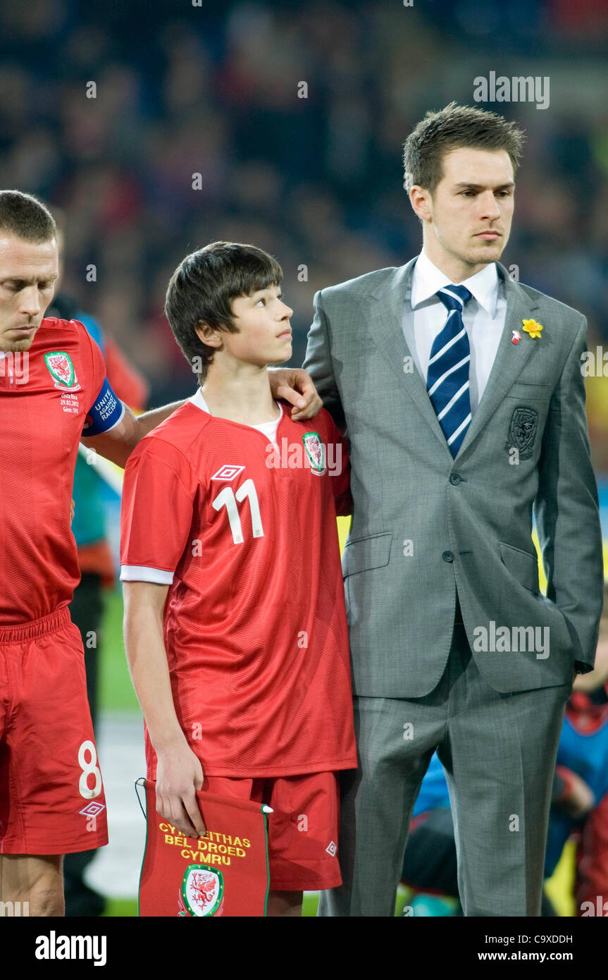 Wales V Costa Rica Gary Speed Memorial Match At The Cardiff City Stadium Wales ron Ramsey Pictured With Gary Speed S Sons Ed And Tommy At The Start Of The Game Wales V Costa Rica Gary Speed Memorial Match At The Cardiff City Stadium Wales ron Ramsey Pictured With Gary Speed S Sons Ed And Tommy At The Start Of The Game