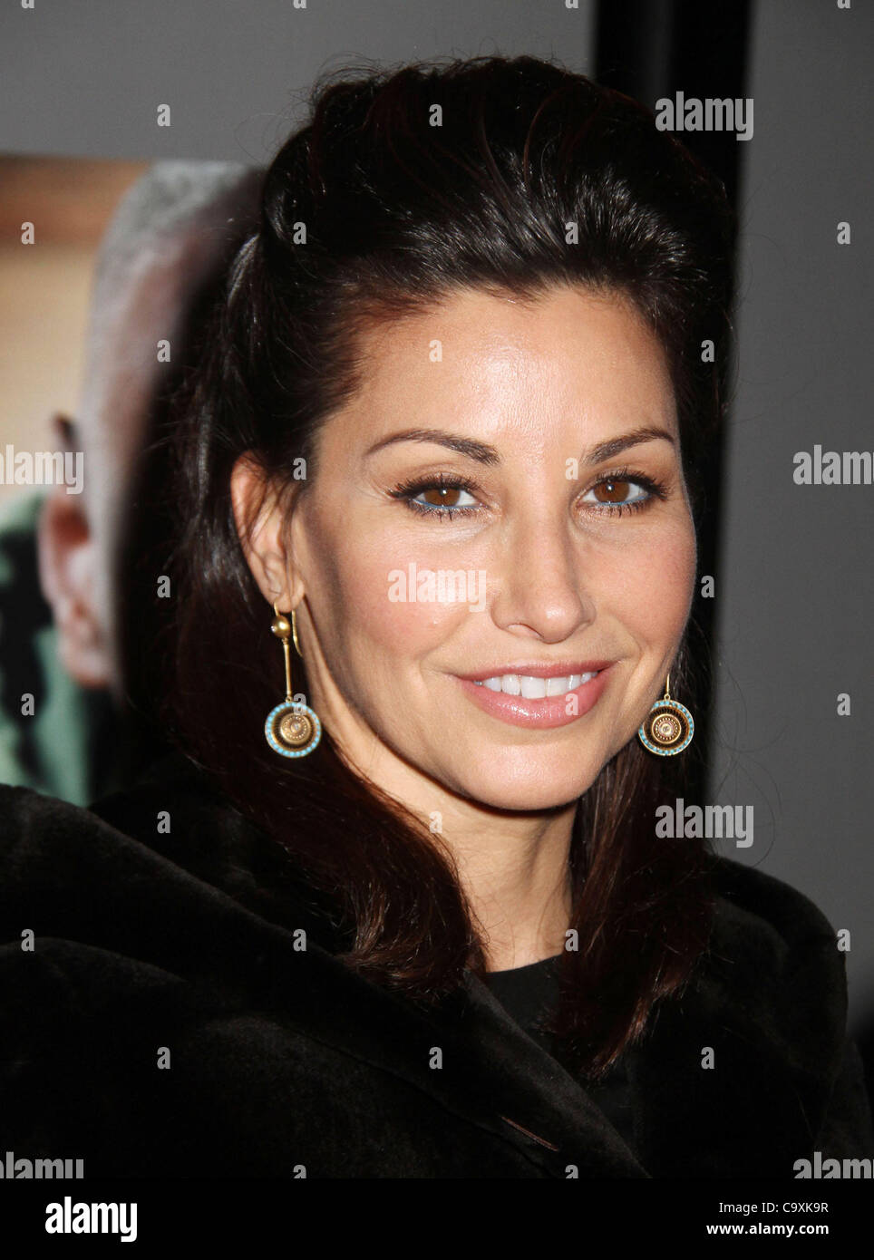 Actress gina gershon attends the premiere of hi-res stock photography