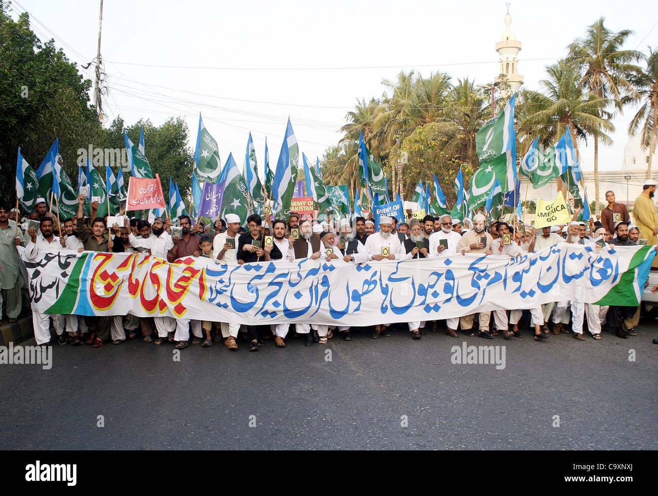 Holy quran desecration in us karachi hi-res stock photography and ...