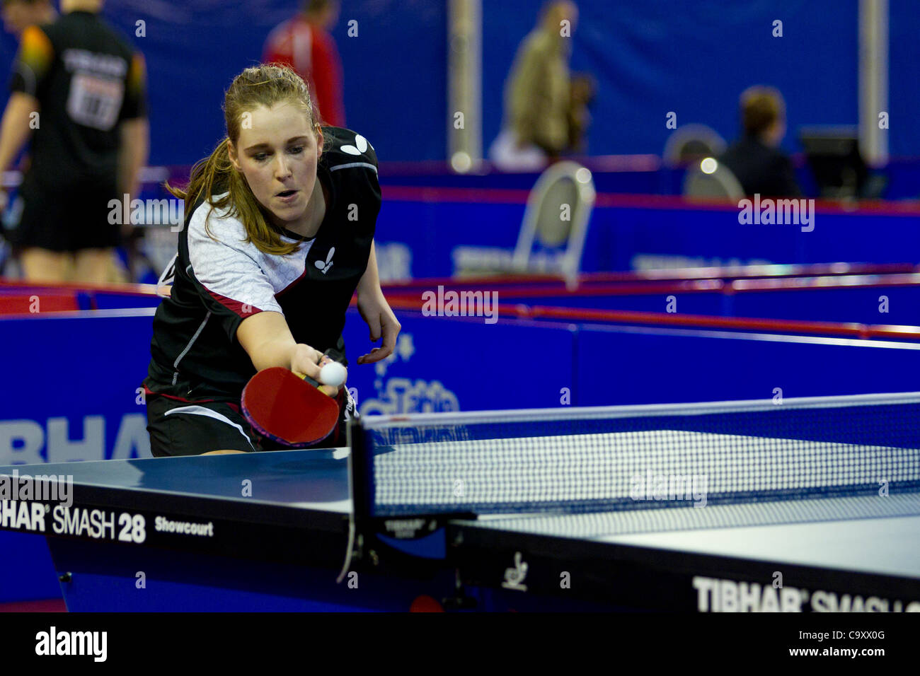 EINDHOVEN, THE NETHERLANDS, 03/03/2012. Table tennis player Suzanne