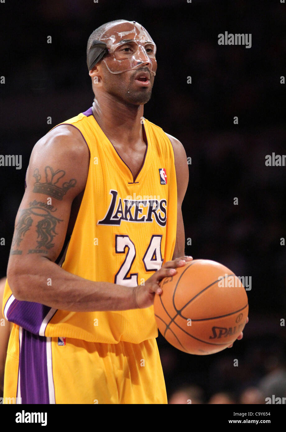April 30, 2012 - Los Angeles, California, U.S - Lakers guard Kobe Bryant prepares to shoot a foul shot as  the Los Angeles Lakers defeat the visiting Minnesota  Timberwolves 104 - 85 at the Staples Center in Los Angeles  on Wednesday, February 29, 2012. (Credit Image: © Burt Harris/Prensa Internacio Stock Photo