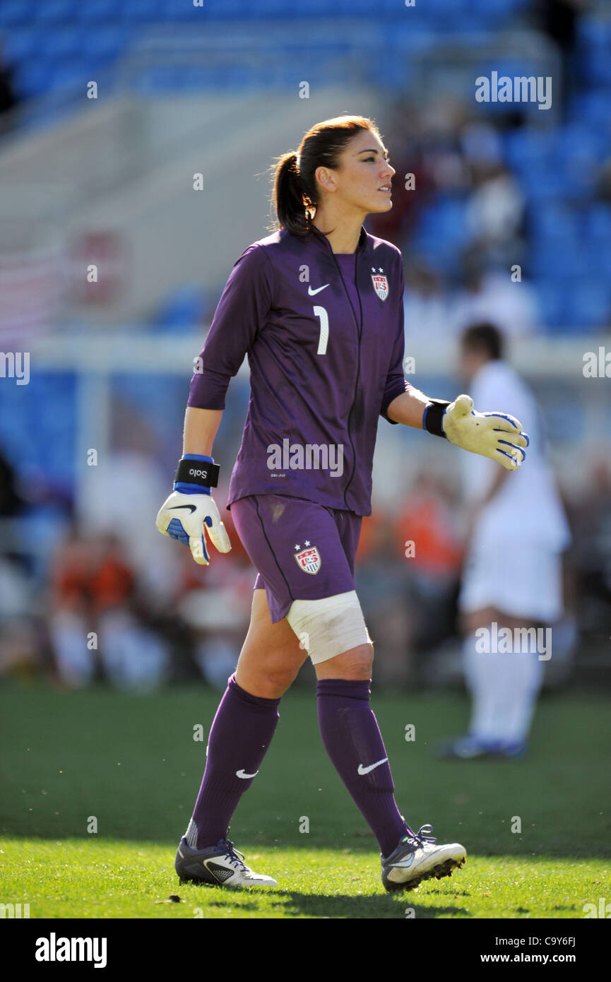 Hope Solo (USA), MARCH 5, 2012 - Football / Soccer : The Algarve Women's Football Cup 2012, match between Japan 1-0 USA in Estadio Algarve, Faro, Portugal. (Photo by Atsushi Tomura/AFLO SPORT) [1035] Stock Photo