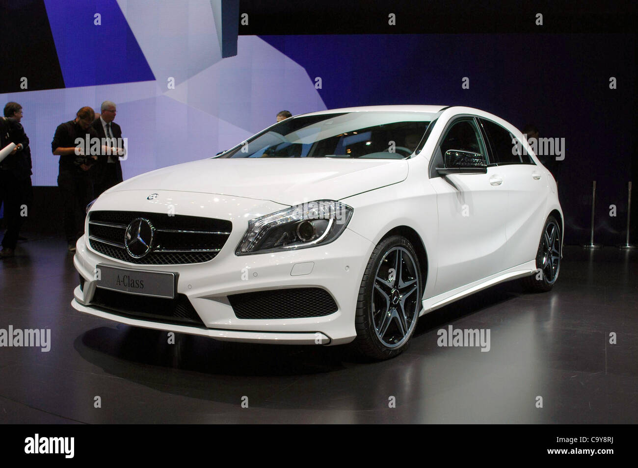 Mercedes Benz A-Class on the 82 International Motor Show in Geneva, Switzerland, March 6, 2012. (CTK Photo/Jan Sadilek) Stock Photo