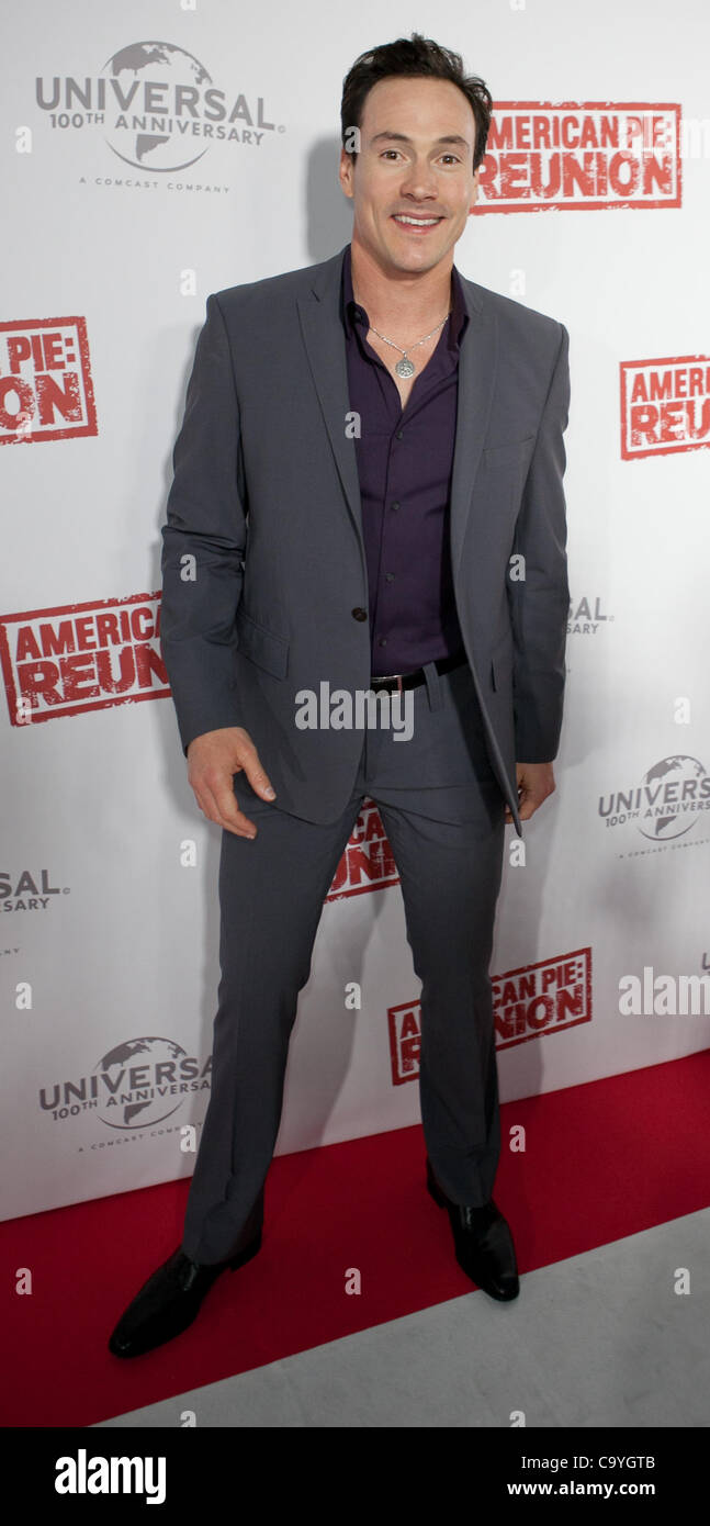 Chris Klein at the Australian premiere of American Pie : Reunion, Melbourne, March 7, 2012. Stock Photo