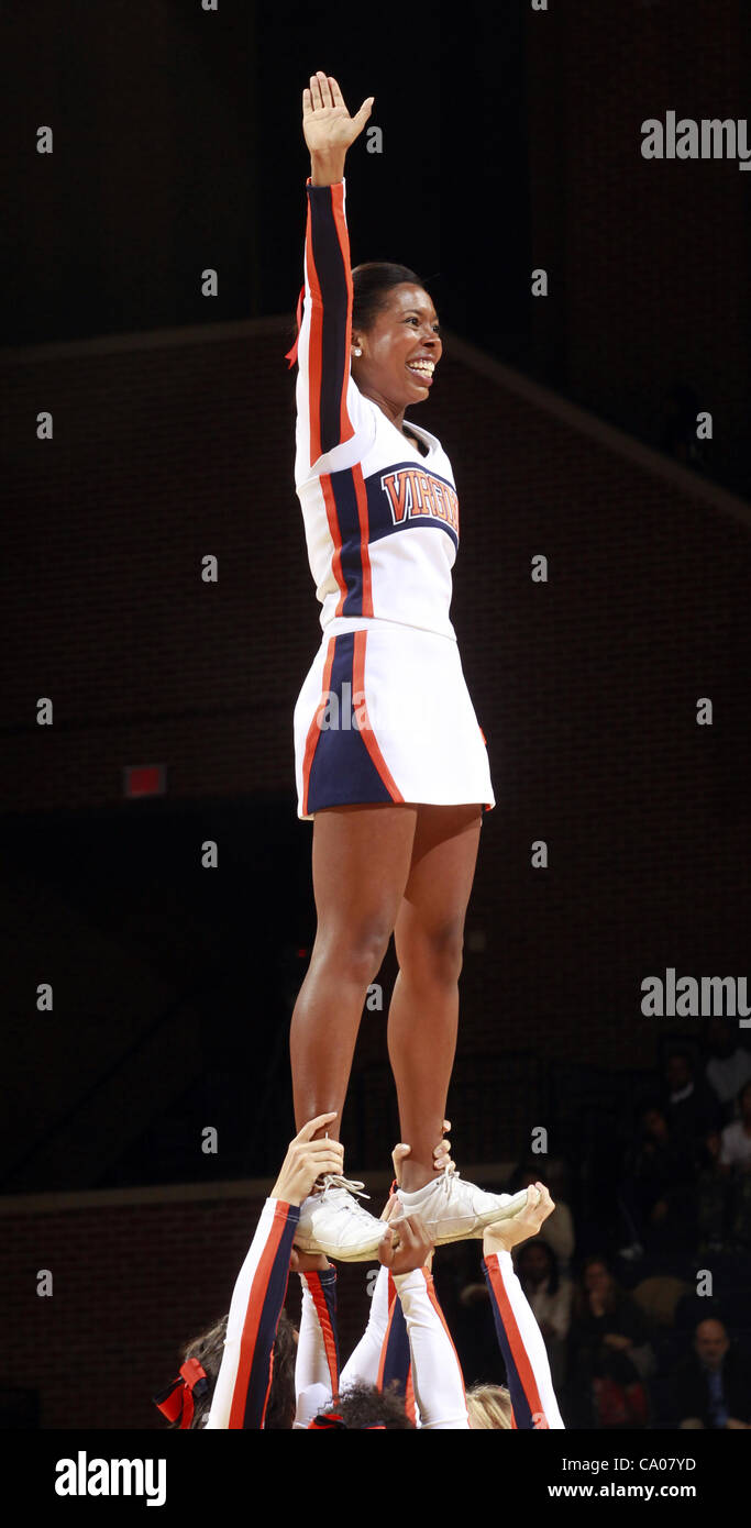 Nov. 20, 2011 - Charlottesville, Virginia, United States - Virginia Cavaliers cheerleaders cheer during the game on November 20, 2011 against the Tennessee Lady Volunteers at the John Paul Jones Arena in Charlottesville, Virginia. Virginia defeated Tennessee in overtime 69-64. (Credit Image: © Andre Stock Photo