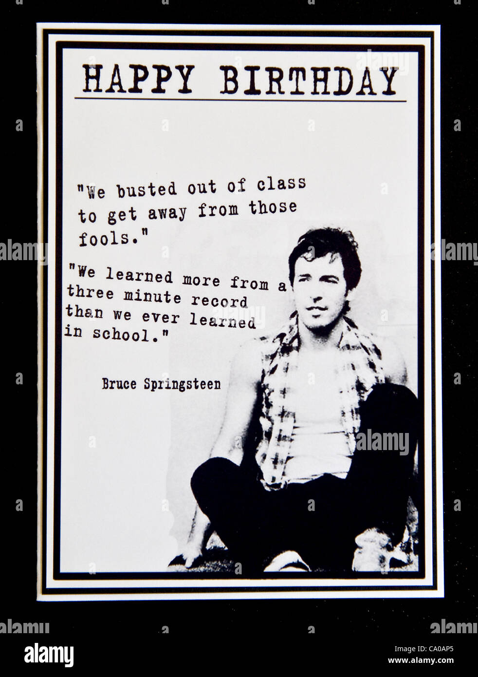 The Rising by Bruce Springsteen Vintage Song Lyrics on Parchment Greeting  Card