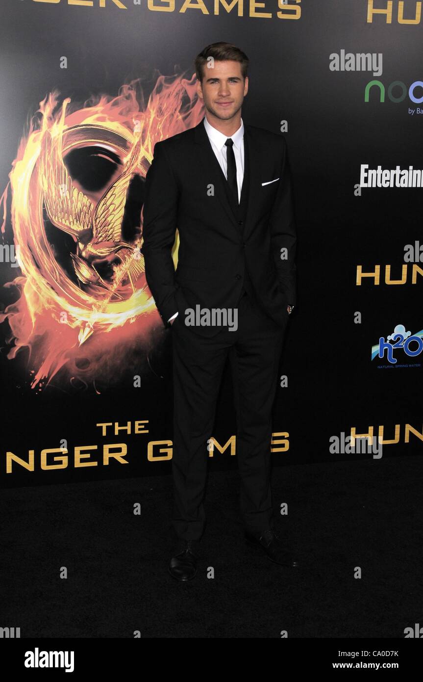 Liam Hemsworth At Arrivals For The Hunger Games Premiere Nokia Theatre Liam Hemsworth At Arrivals For The Hunger Games Premiere Nokia Theatre