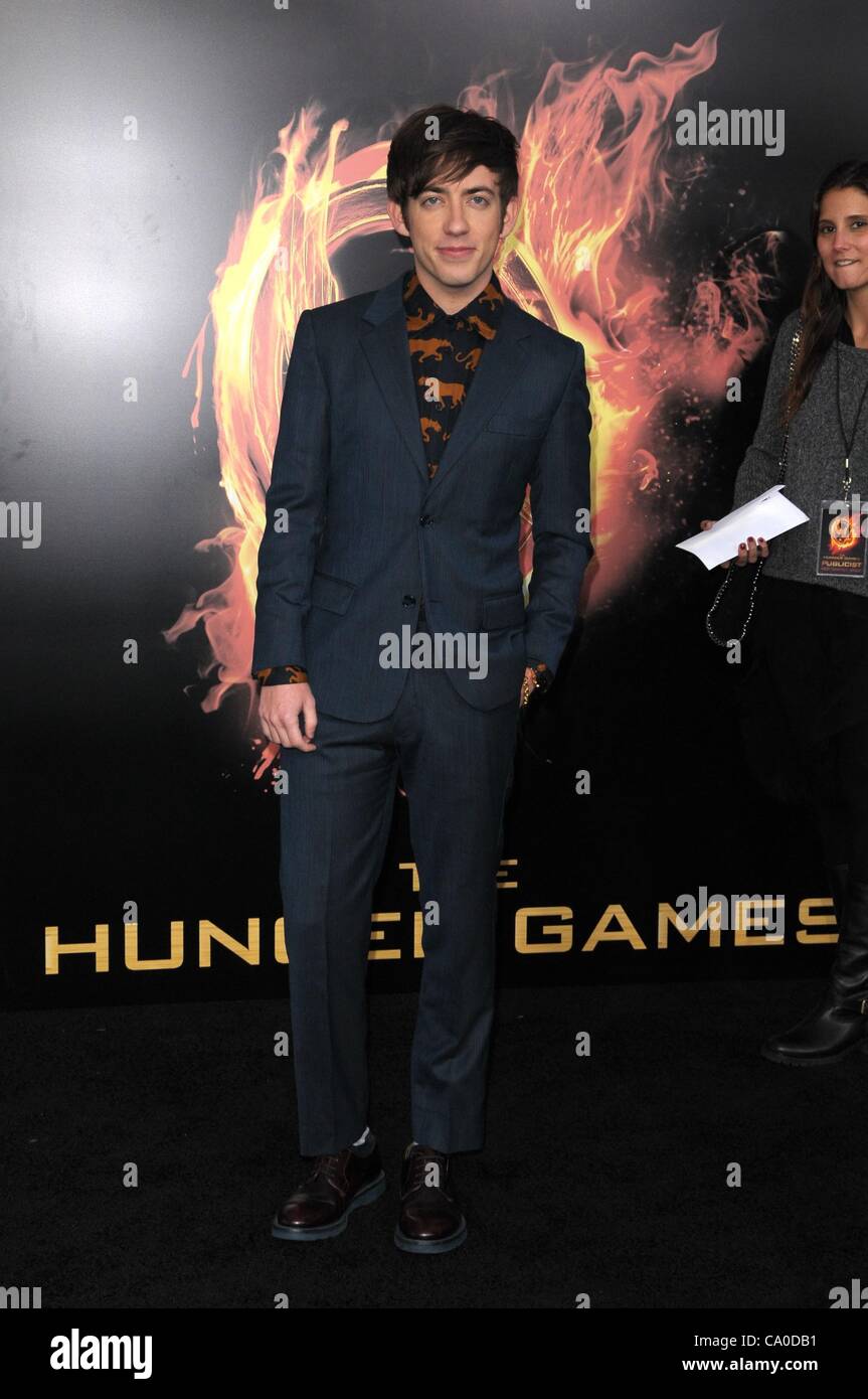 Kevin McHale at arrivals for THE HUNGER GAMES Premiere, Nokia Theatre at L.A. LIVE, Los Angeles, CA March 12, 2012. Photo By: Tony Gonzalez/Everett Collection Stock Photo