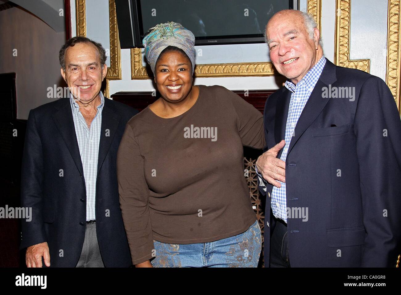 Marc Gershwin, Natasha Yvette-Williams, Mike Strunsky at arrivals for The George and Ira Gershwin Theatre Education Program Launch Event, The Richard Rodgers Theatre, New York, NY March 13, 2012. Photo By: Steve Mack/Everett Collection Stock Photo