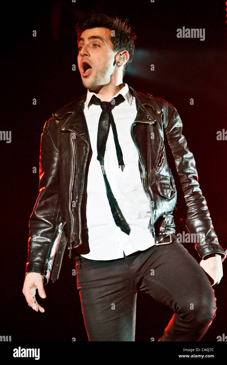 March 13, 2012 Toronto, Canada Canadian rock band Hedley performs