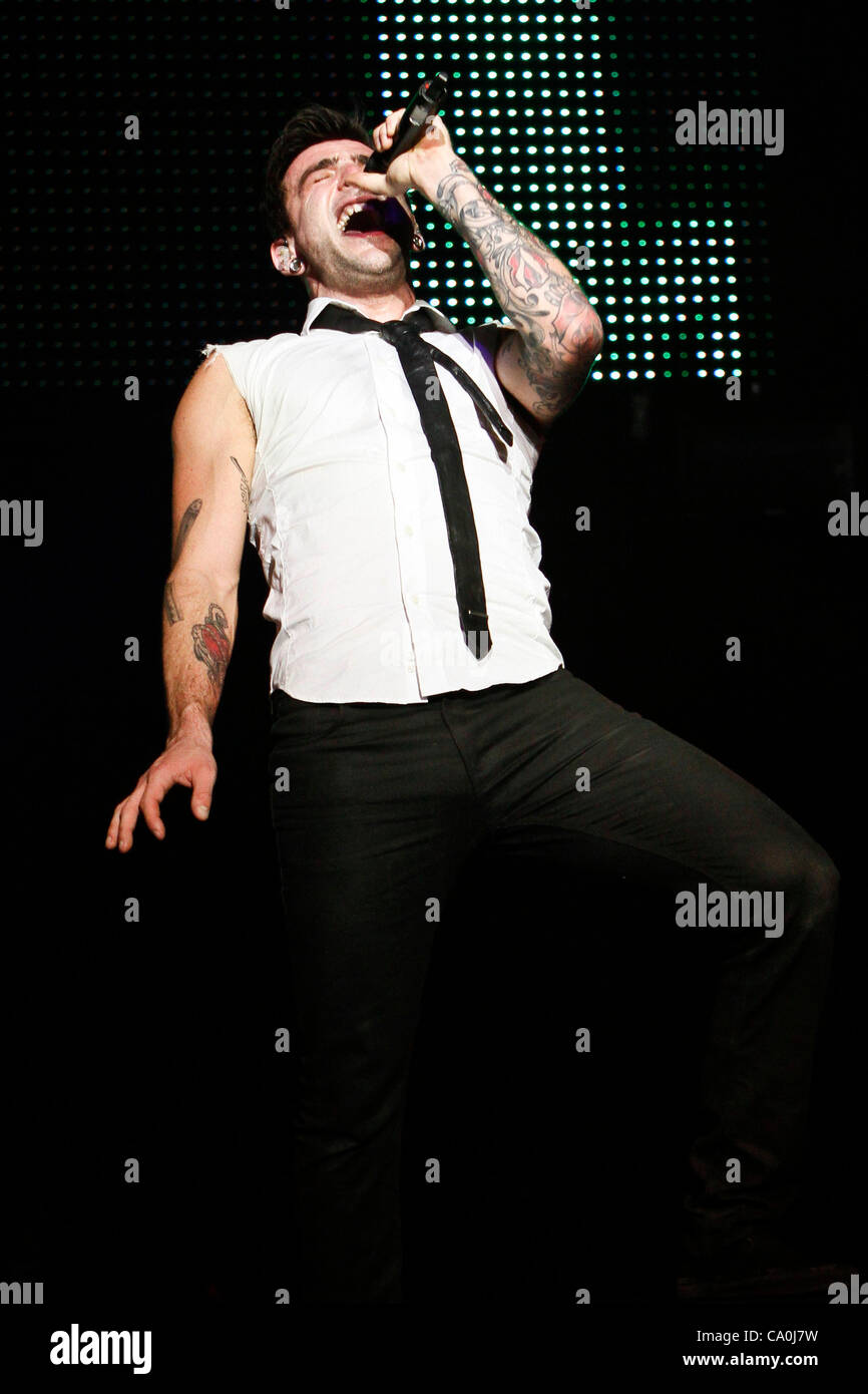 March 13, 2012 Toronto, Canada Canadian rock band Hedley performs