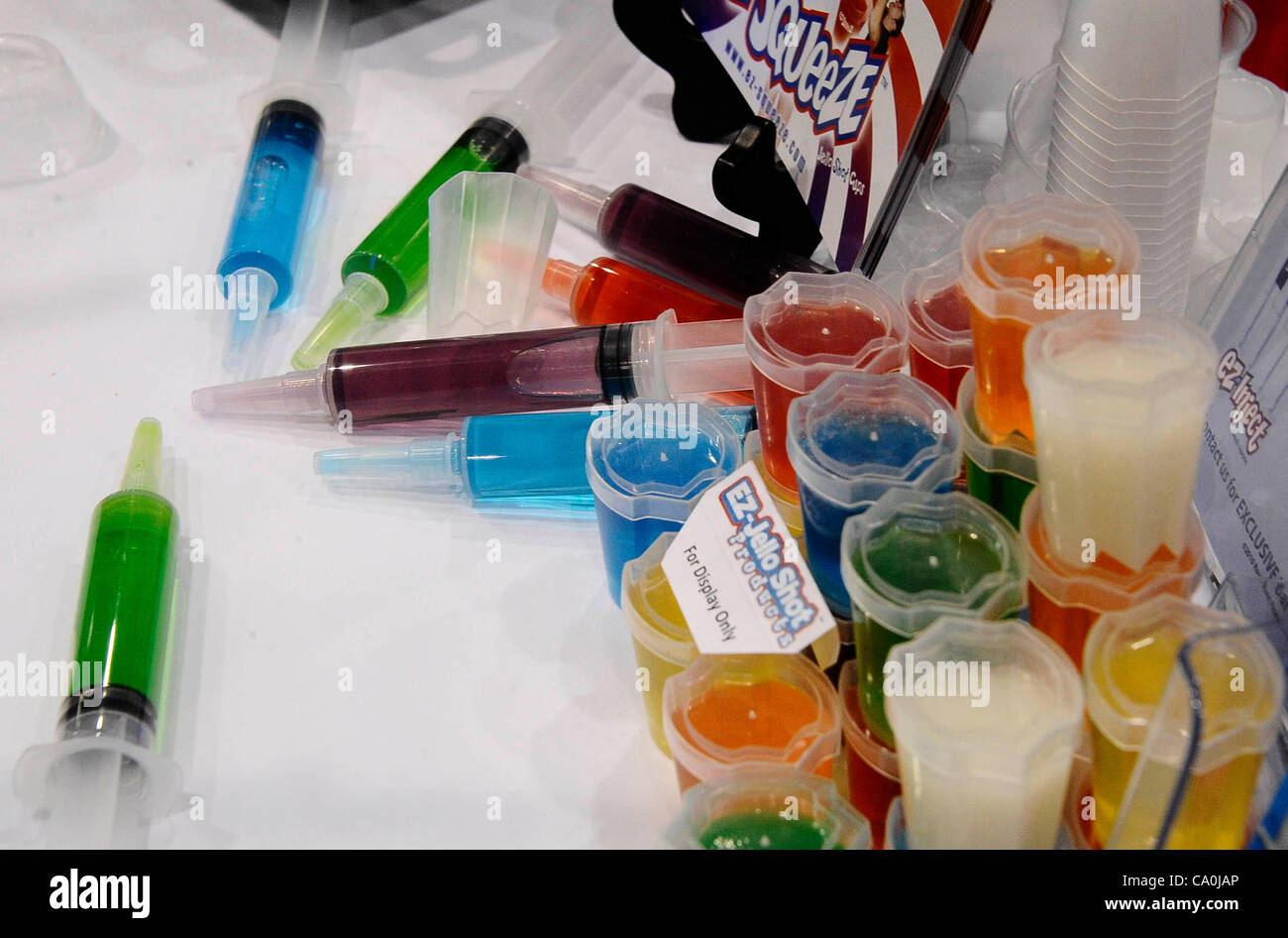 2012 Las Vegas, NV USA. EZJello shots on display during the 27th