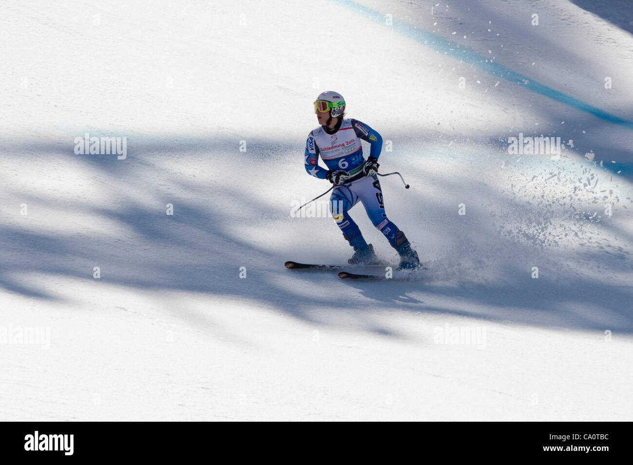 15th March 2012 Leanne Smith reacts in the finish area of the womens