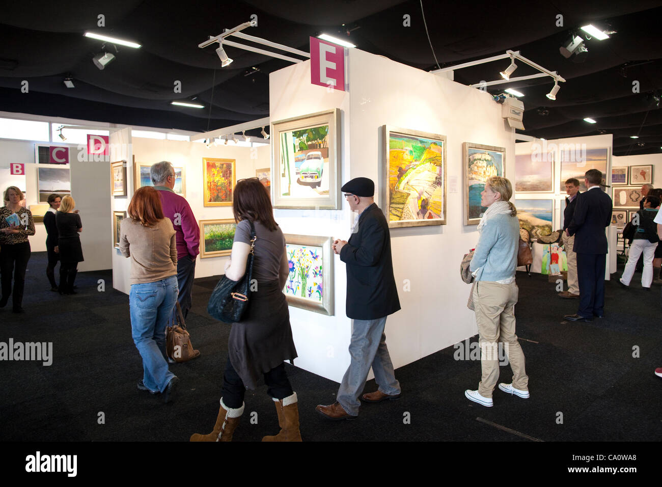 Affordable Art Fair. Battersea, London, UK.15.03.2012 Picture shows