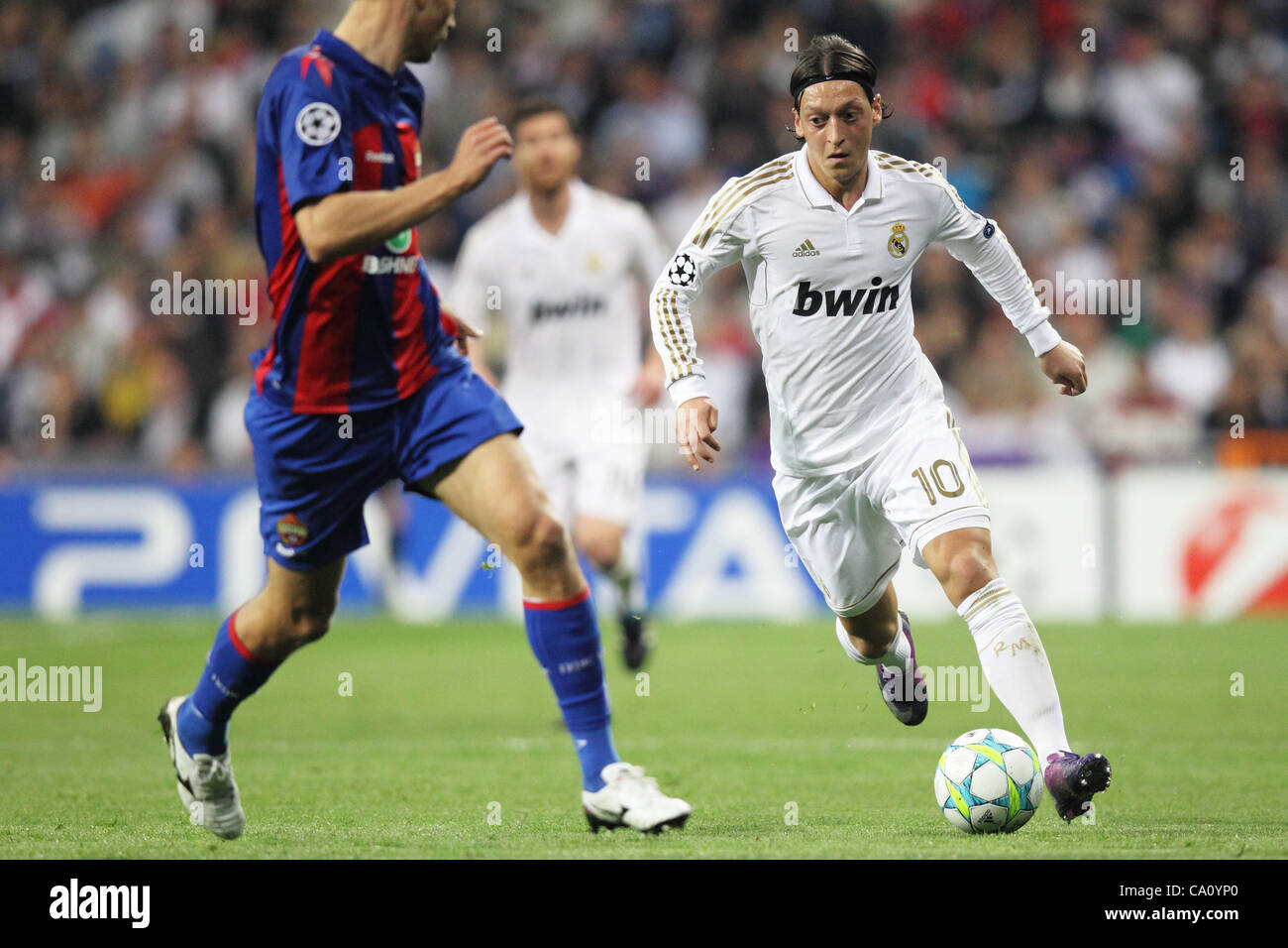 Mesut Ozil (Real),  MARCH 14, 2012 - Football / Soccer : UEFA Champions League Round of 16 2nd leg match between Real Madrid 4-1 CSKA Moscow at Estadio Santiago Bernabeu in Madrid, Spain.  (Photo by AFLO) [2268] Stock Photo