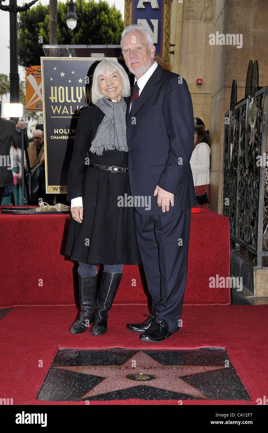 Tamar Simon Hoffs, Malcolm McDowell at the induction ceremony for Star