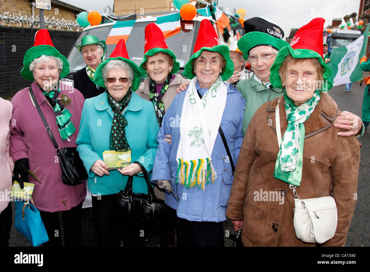 17/03/2012 London. The Brent St. Patrick's Day Parade in Willesden, London iswhich is the only London parade celebrating Saint Patricks Day on the actual day. Stock Photo