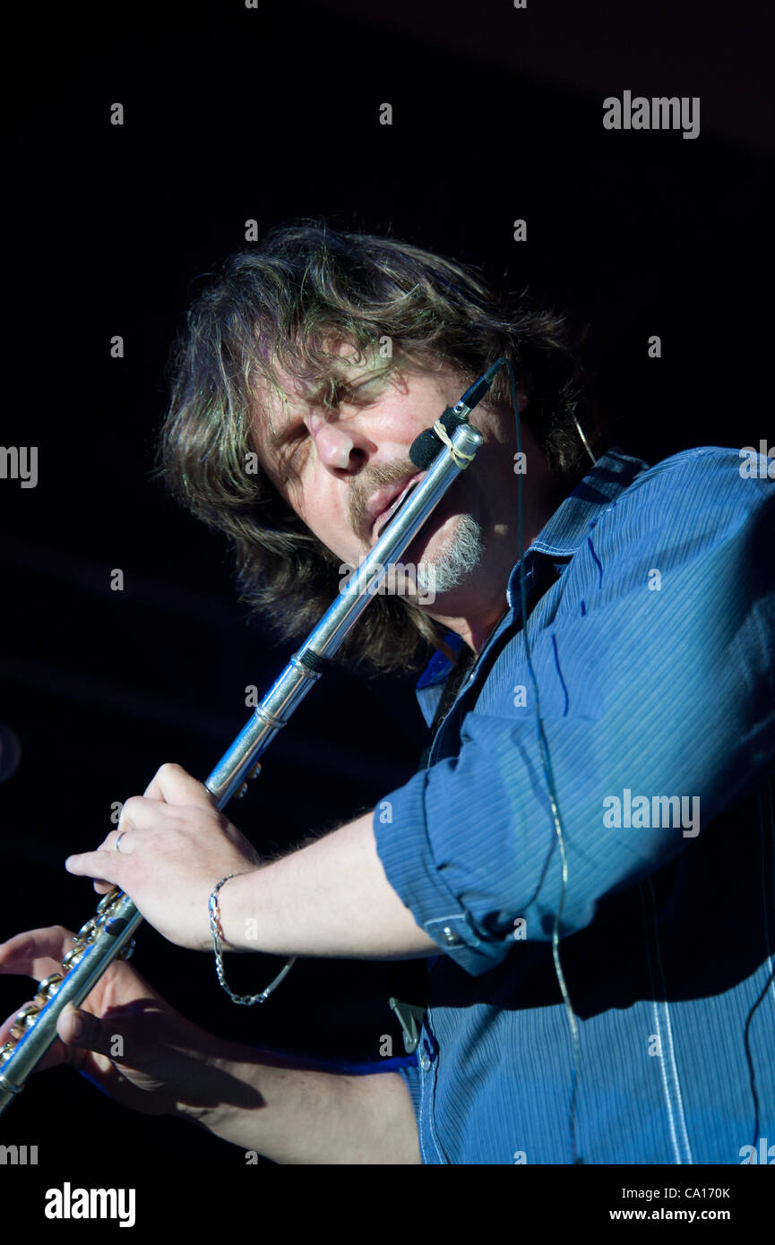 LINCOLN, CA - March 16: Marcus James Henderson with the Marshall Tucker Band performs at Thunder Valley Casino Resort in Lincoln, California on March 16, 2012 Stock Photo