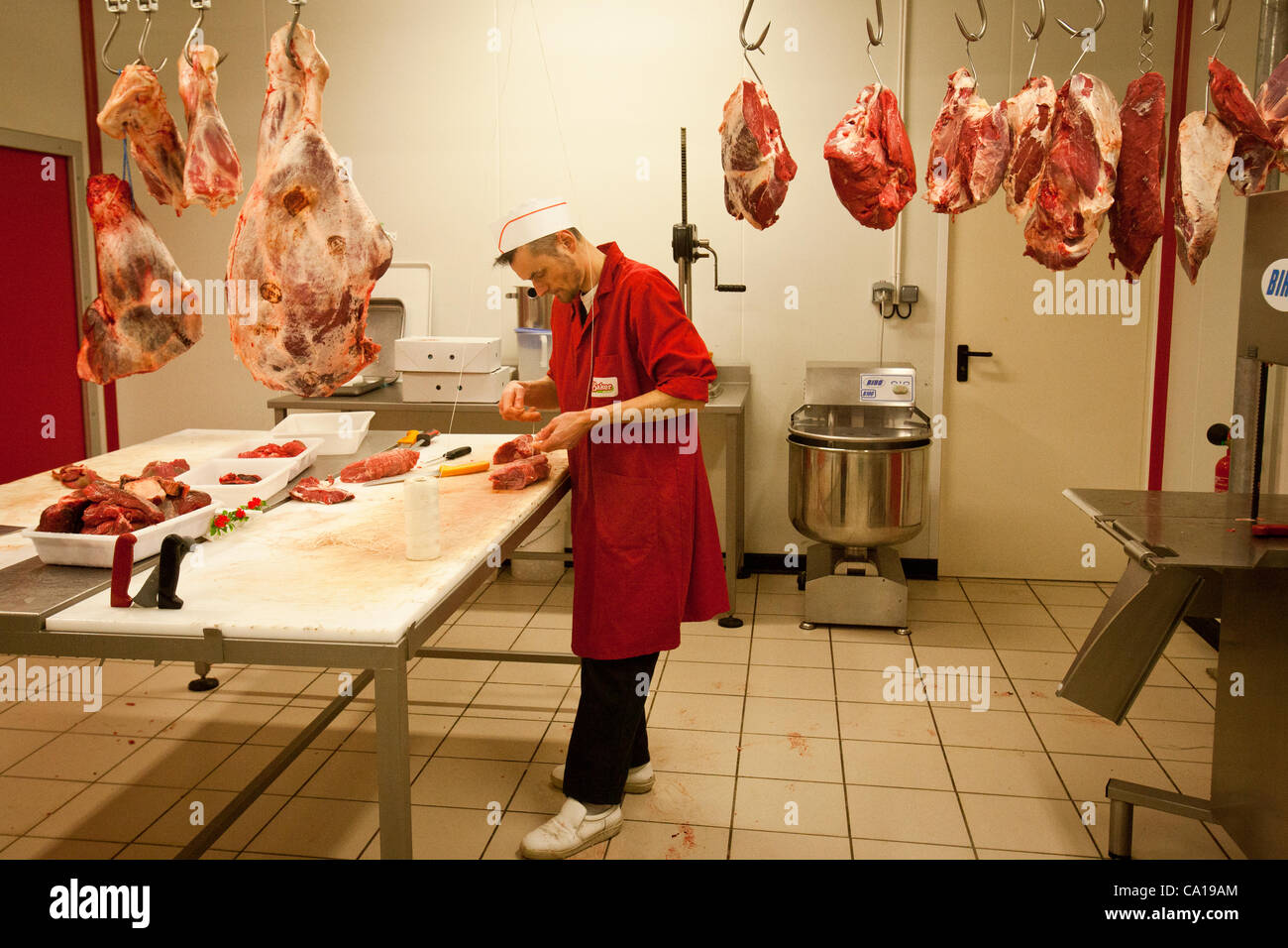 Butchers hand hook slaughter house meat handling hand hook  gaff 