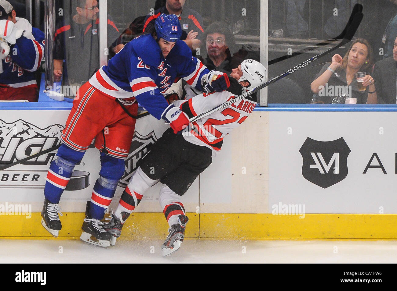 Mar. 19, 2012 - New York, New York, U.S - New York Rangers center Brian ...