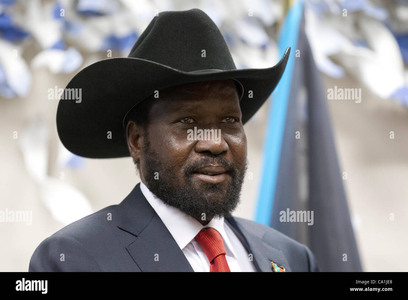 The President  of South Sudan Salva Kiir. Stock Photo