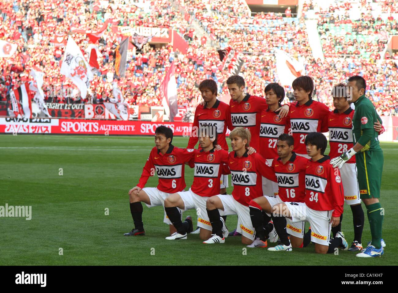 Urawa Urawa Red Diamonds team group line-up, MARCH 20, 2012 - Football ...