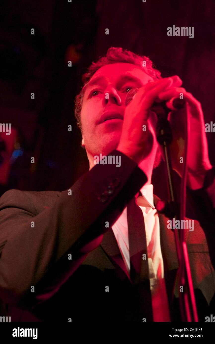 March 20, 2012 - Madrid, Spain - Baxter Dury performs on stage during Beefeater London Sessions Festival at tipical spanish t'ablao' El Corral de la Pacheca in Madrid (Credit Image: © Jack Abuin/ZUMAPRESS.com) Stock Photo