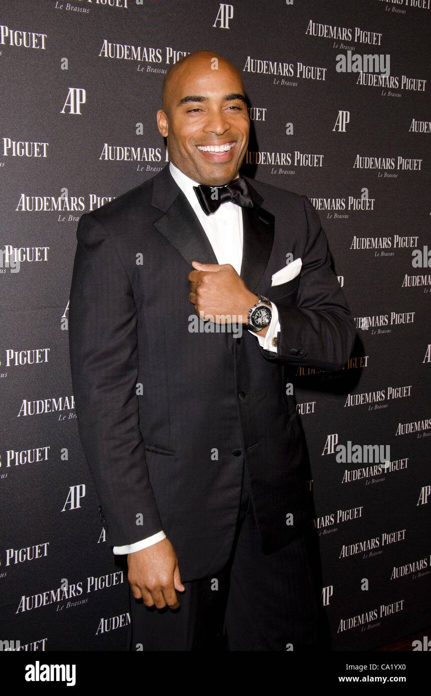 Tiki Barber at arrivals for Audemars Piguet Royal Oak 40 Years Exhibition  Opening Night, Park Avenue Armory, New York, NY March 21, 2012. Photo By:  Eric Reichbaum/Everett Collection Stock Photo - Alamy