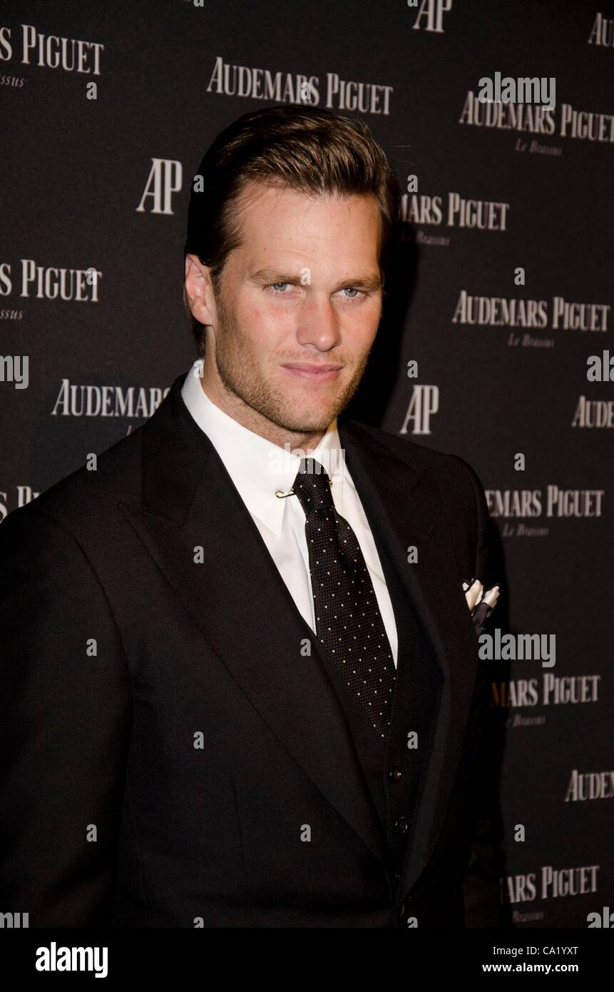 Tom Brady at arrivals for Audemars Piguet Royal Oak 40 Years Exhibition Opening Night, Park Avenue Armory, New York, NY March 21, 2012. Photo By: Eric Reichbaum/Everett Collection Stock Photo