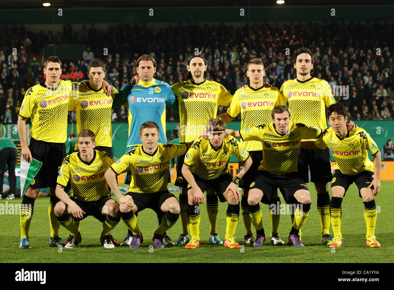 Dortmund Team Group Line Up March 12 Football Soccer The Semifinal Match Of The German Soccer Cup Between Greuther Fuerth And Borussia Dortmund In Fuerth Germany Photo By Aflo 2268 Stock Photo Alamy