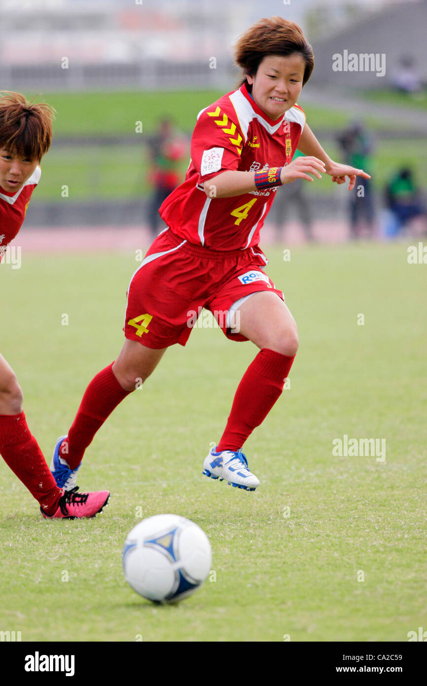 Asuna Tanaka (Leonessa),  MARCH 24, 2012 - Football / Soccer :  Pre-season match between INAC Kobe Leonessa and Sky Blue FC at Okinawa Comprehensive Athletic Park in okinawa, Japan. (Photo by AFLO) Stock Photo