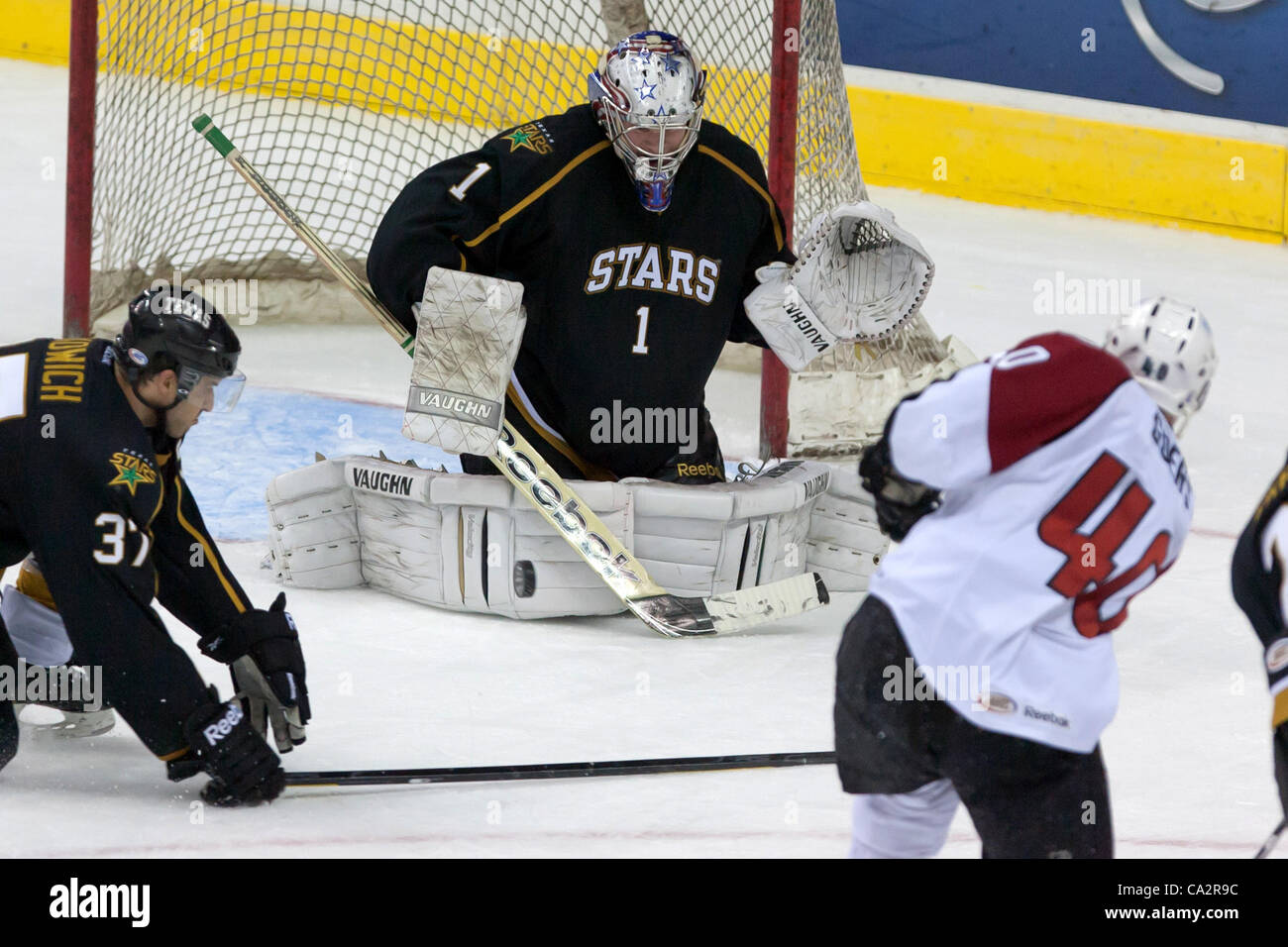 March 27 2012 Cleveland Ohio U S Texas Goalie Jack Campbell Stock Photo Alamy