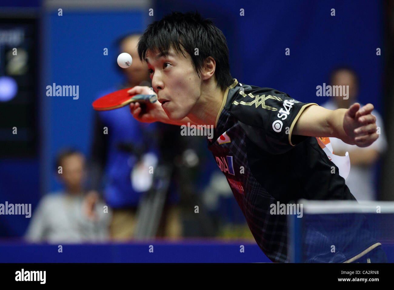 Kenji Matsudaira (JPN), MARCH 27, 2012 - Table Tennis : Kenji Matsudaira of  Japan in action during the LIEBHERR Table Tennis Team World Cup 2012  Championship division group B mens team match