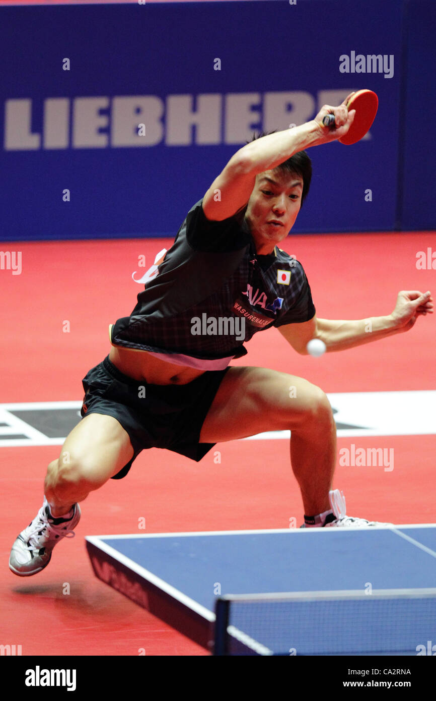 Kenji Matsudaira (JPN), MARCH 27, 2012 - Table Tennis : Kenji Matsudaira of  Japan in action during the LIEBHERR Table Tennis Team World Cup 2012  Championship division group B mens team match