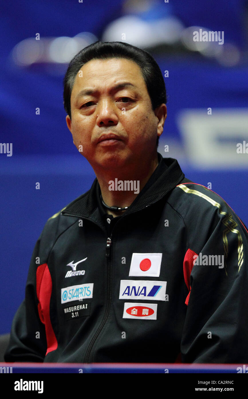 Kenji Matsudaira (JPN), MARCH 27, 2012 - Table Tennis : Kenji Matsudaira of  Japan in action during the LIEBHERR Table Tennis Team World Cup 2012  Championship division group B mens team match