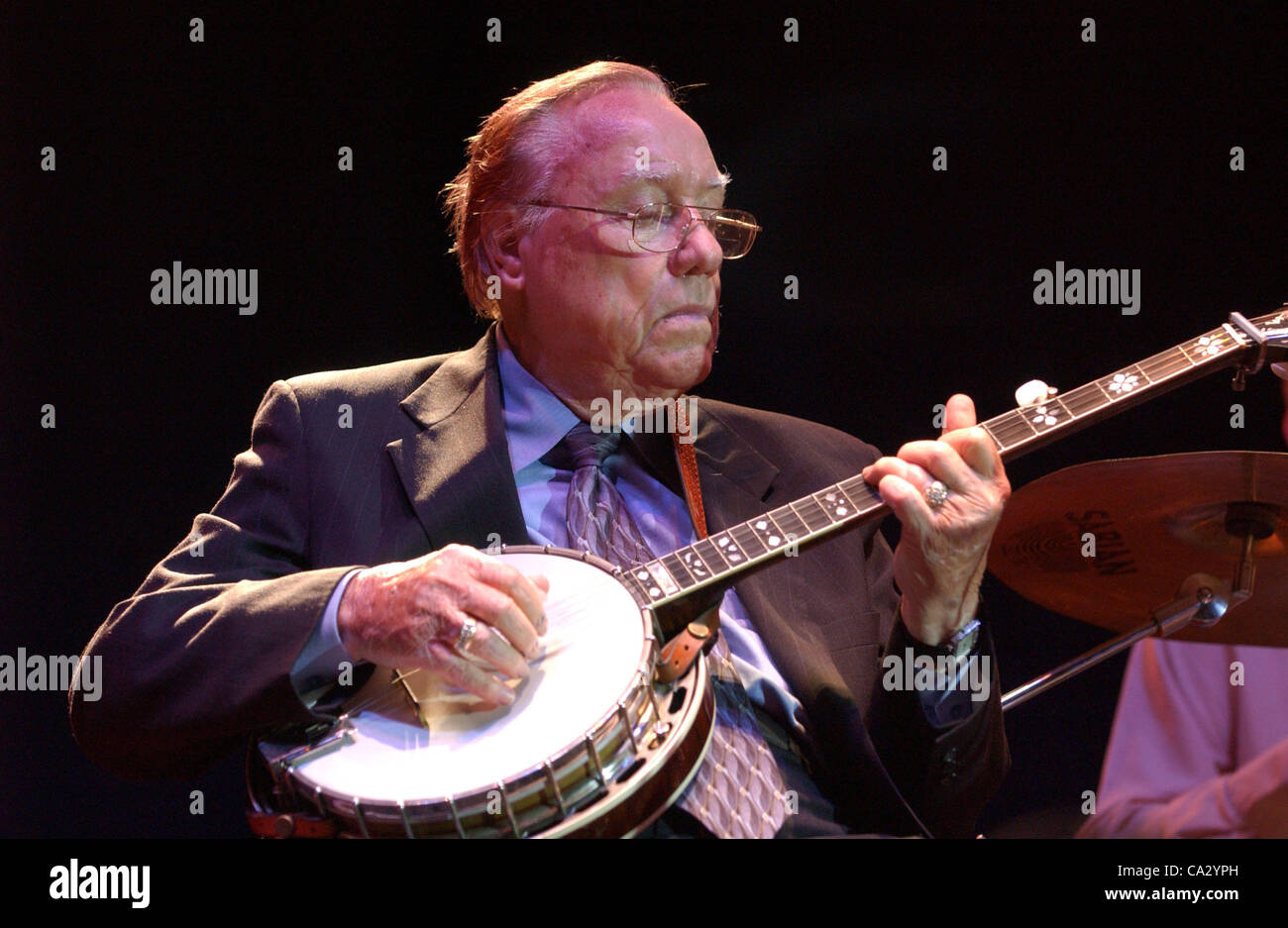 Oct 17, 2006; Raleigh, NC, USA; Legendary Banjoist EARL SCRUGGS performs live as his 2006 tour makes a stop at the Dorton Arena as part of the North Carolina State Fair. Mandatory Credit: Photo by Jason Moore/ZUMA Press. (©) Copyright 2006 by Jason Moore Stock Photo