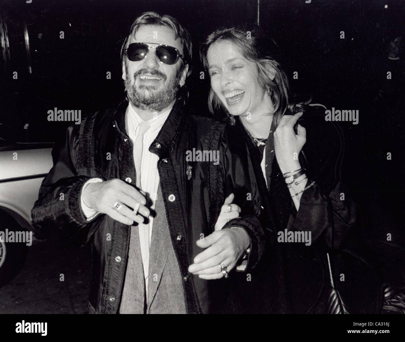 RINGO STARR with Barbara Bach in London 1985.(Credit Image: Â© Syndication International/Globe Photos/ZUMAPRESS.com) Stock Photo