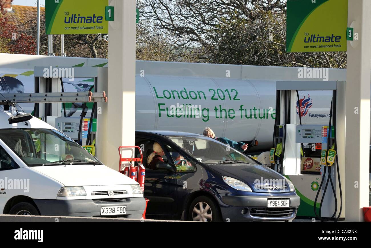 Panic buying of fuel in Britain, UK Stock Photo