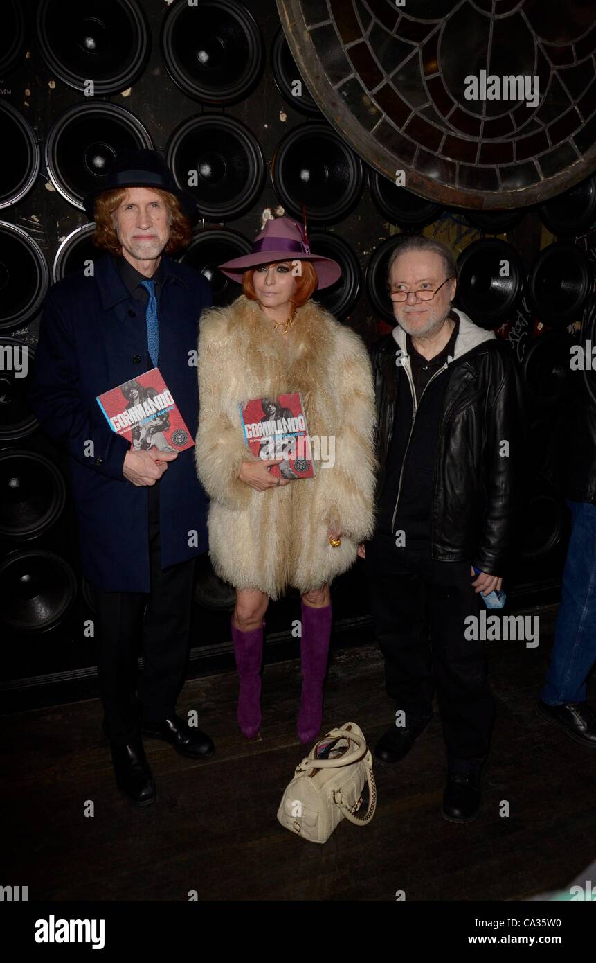 Glen Ballard, Linda Ramone, Tommy Ramone at in-store appearance for COMMANDO: The Autobiography of Johnny Ramone Book Launch Party, John Varvatos 315 Bowery Boutique, New York, NY March 29, 2012. Photo By: Eric Reichbaum/Everett Collection Stock Photo