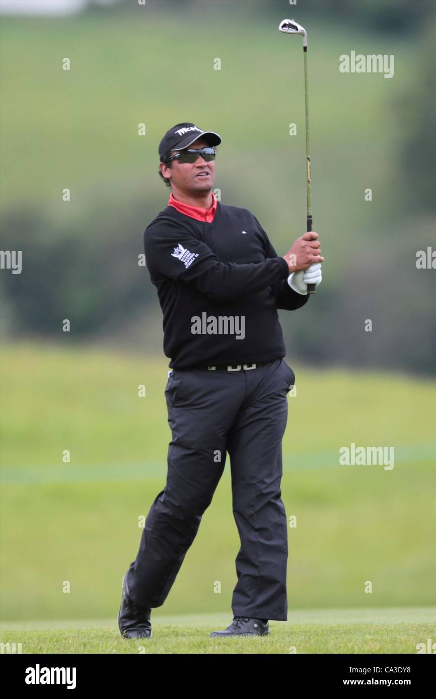 31.05.2012 Newport Wales. Michael Campbell (NZL) in action on Day 1 of the ISPS Handa Wales Open from Celtic Manor. Stock Photo