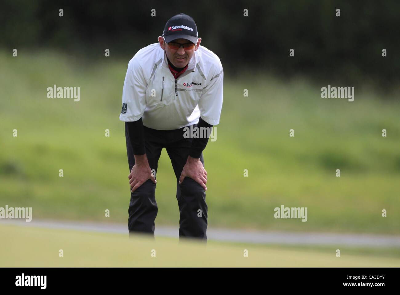 31.05.2012 Newport Wales. Markus Brier (AUT) in action on Day 1 of the ISPS Handa Wales Open from Celtic Manor. Stock Photo