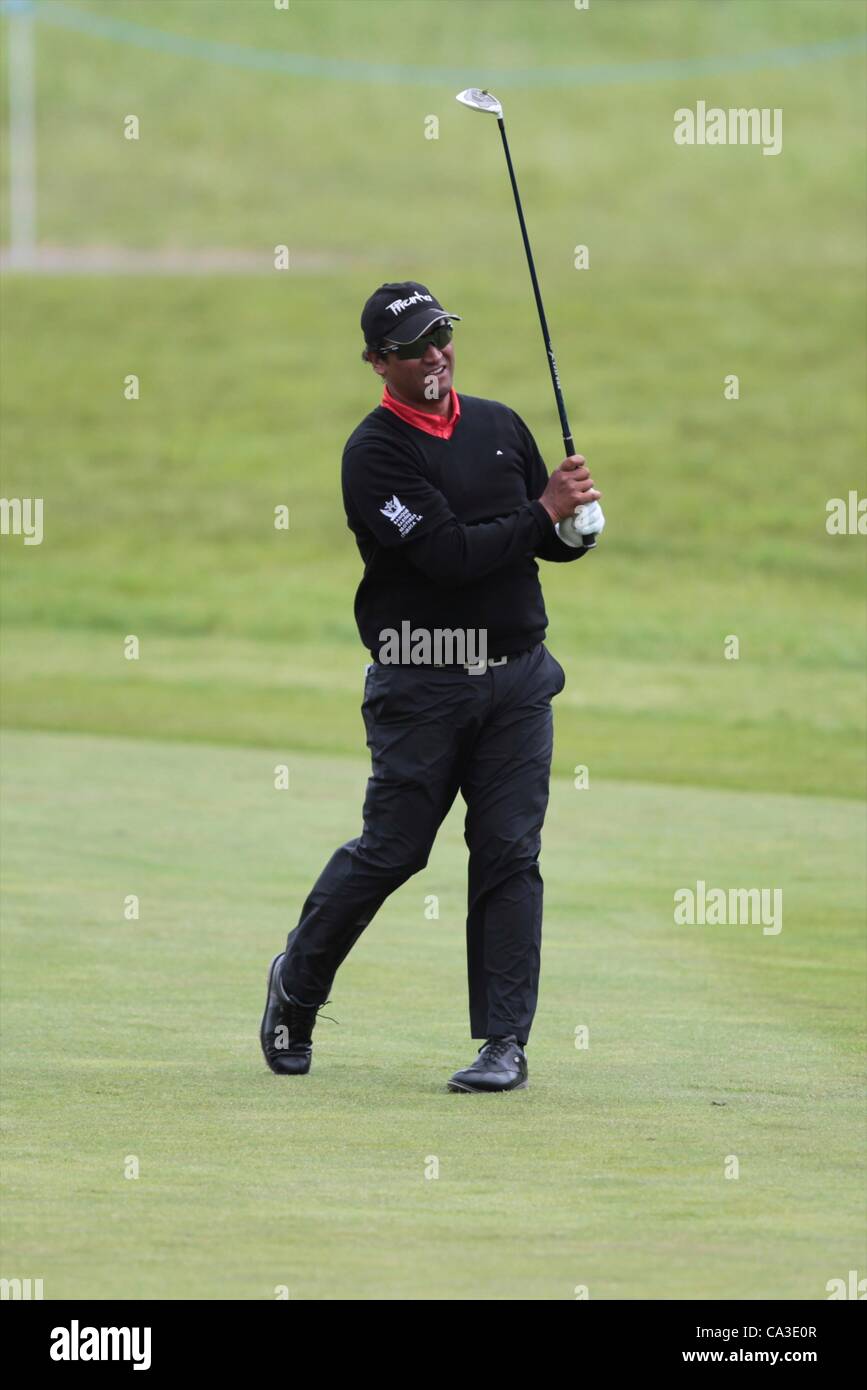 31.05.2012 Newport Wales. Michael Campbell (NZL) in action on Day 1 of the ISPS Handa Wales Open from Celtic Manor. Stock Photo