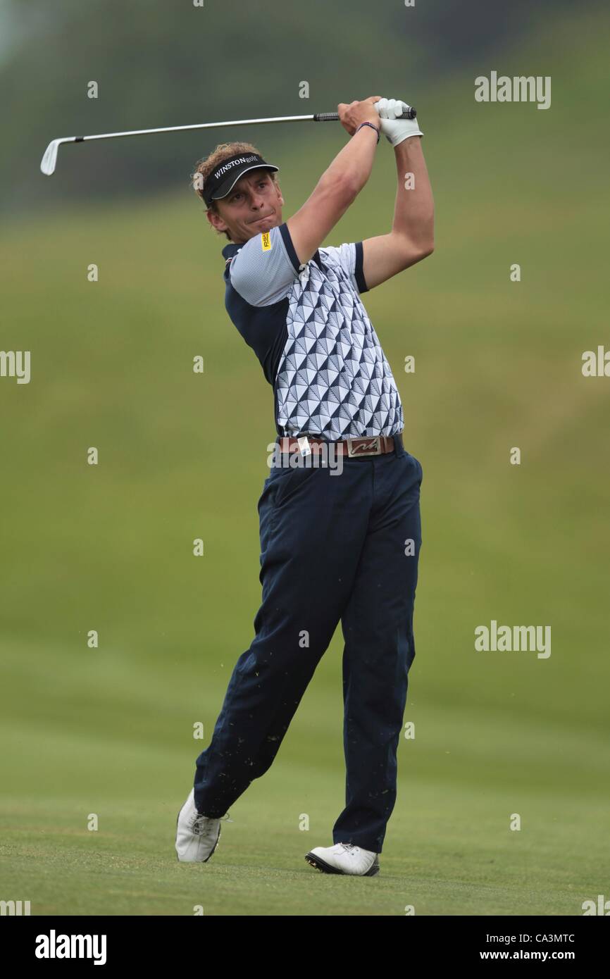 02.06.2012 Newport Wales. Joost Luiten (NED) in action on Day 3 of the ISPS Handa Wales Open from Celtic Manor. Stock Photo