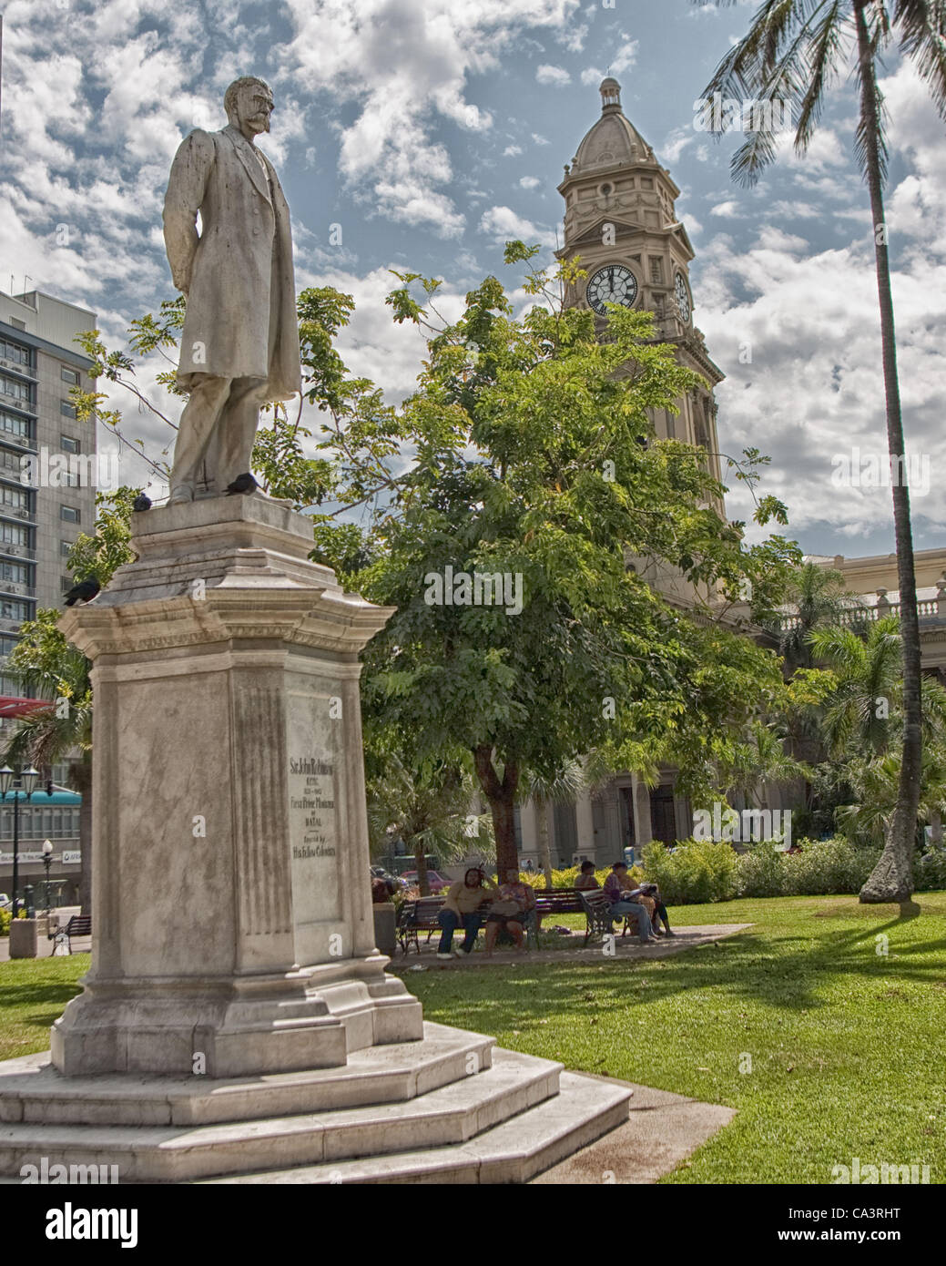 March 20, 2011 Durban, KwaZulu Natal, South Africa A statue of Sir