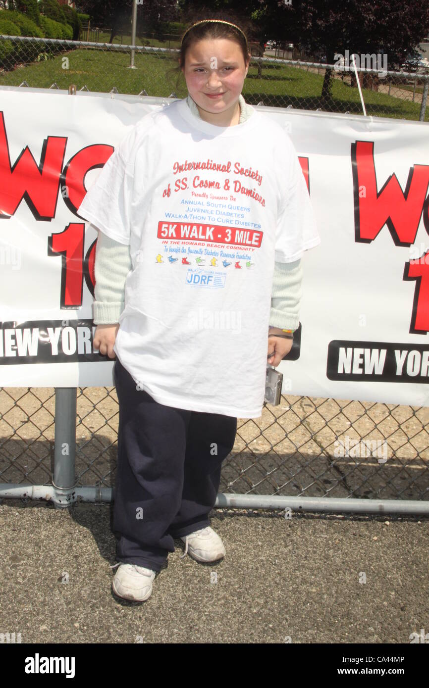 June 2, 2012 - New York, New York, U.S. - FOURTH ANNUAL HOWARD BEACH WALK TO BENEFIT THE JUVENILE DIABETS RESEARCH FOUNDATION AVE MARIA CATHOLIC ACADEMY SCHOOL YARD HOWARD BEACH QUEENS NY JUNE 2 2012.FOURTH ANNUAL HOWARD BEACH WALK TO BENEFIT THE JUVENILE DIABETES RESEARCH FOUNDATION JUNE 2 2012.(Cr Stock Photo