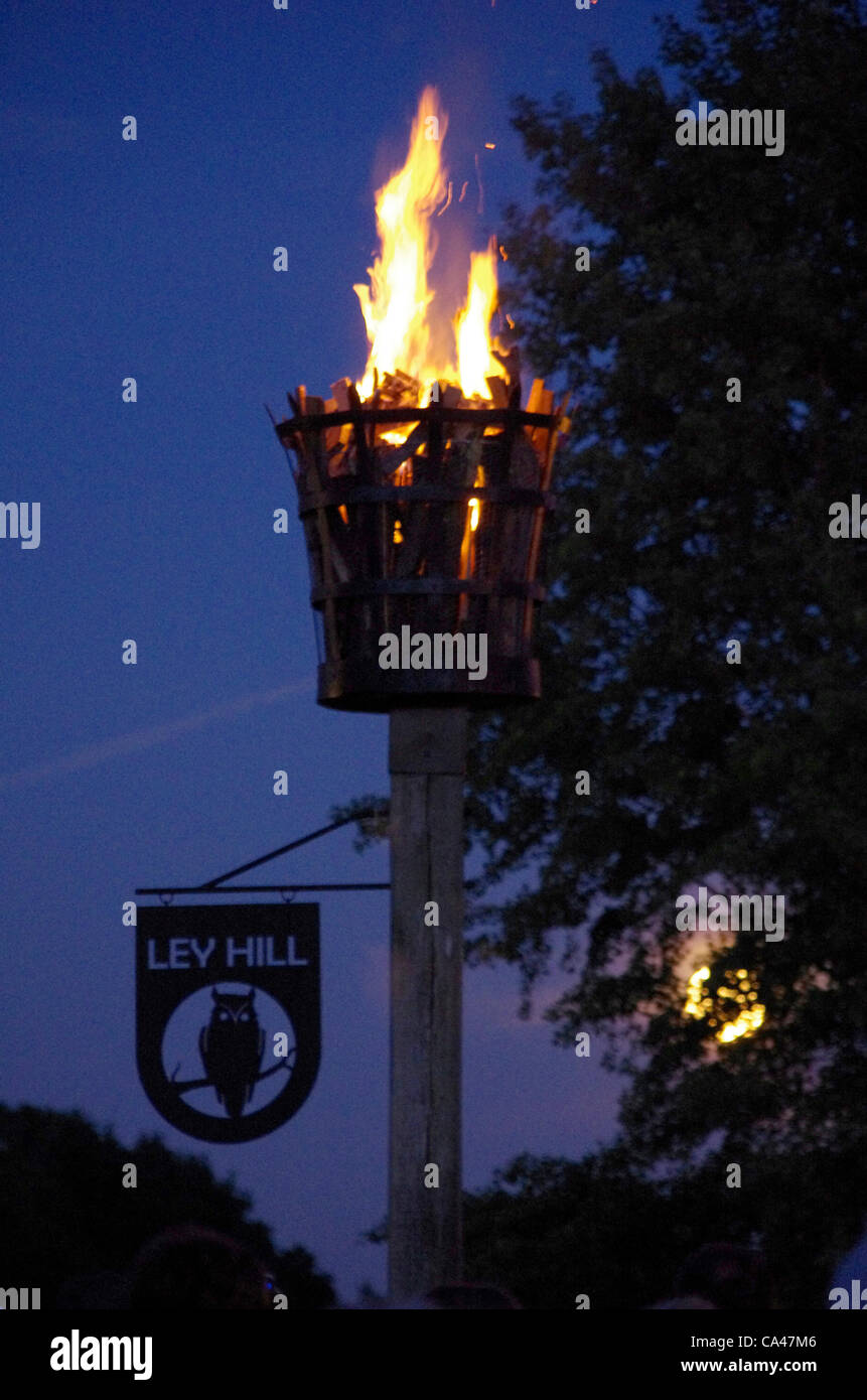 04/06/12. Ley Hill, near Chesham, Buckinghamshire, UK. The moon shining