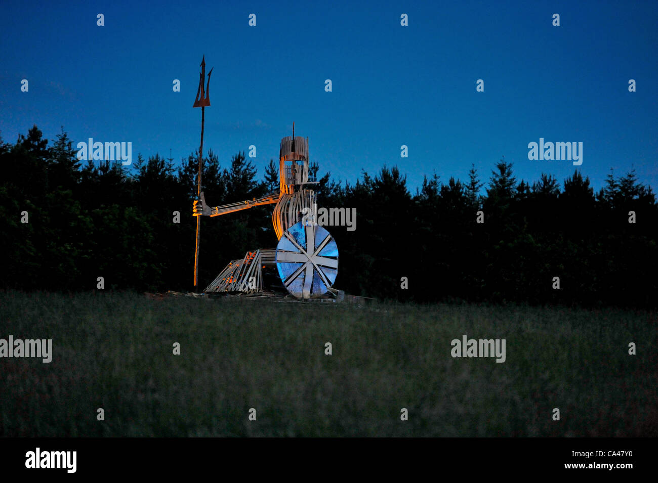 04/05/2012. Jubilee Beacon the villagers of East Hoathly near Lewes in