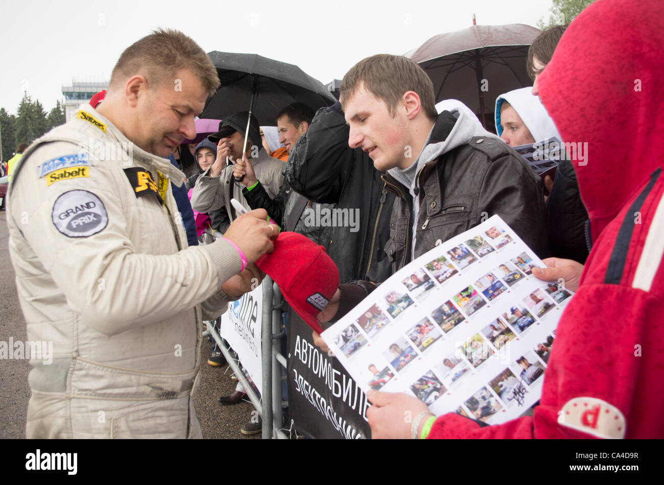 Minsk, Belarus, EEDC round 1 Eastern European Drifting Championship 2012 June 2 Stock Photo