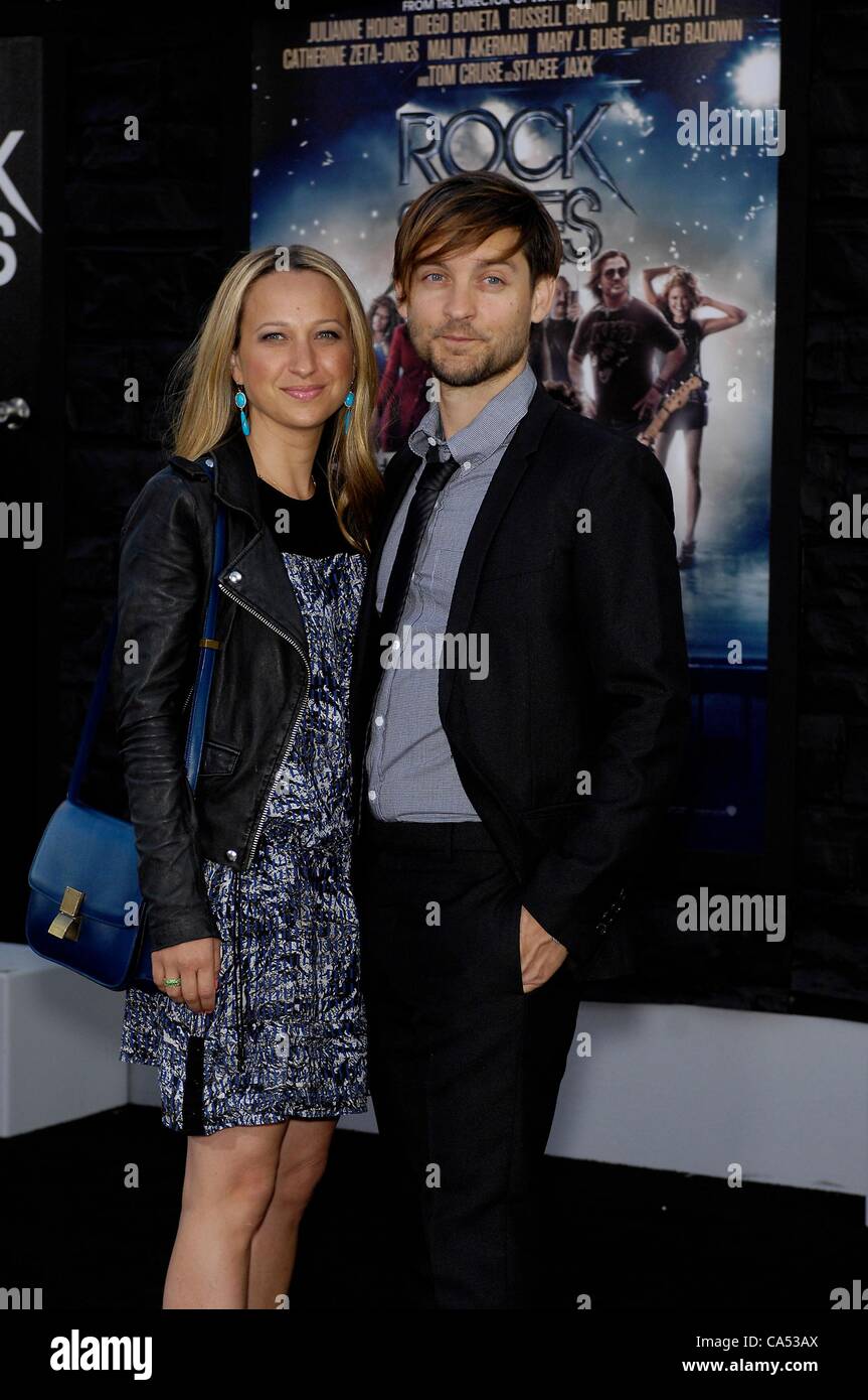 Jennifer Meyer, Tobey Maguire at arrivals for ROCK OF AGES Premiere, Grauman's Chinese Theatre, Los Angeles, CA June 8, 2012. Photo By: Michael Germana/Everett Collection Stock Photo